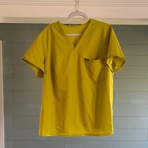 Figs Bright Yellow‎ V-Neck Women's Tee